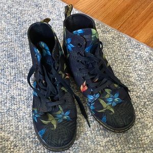 Doc Marten Floral Canvas Boots